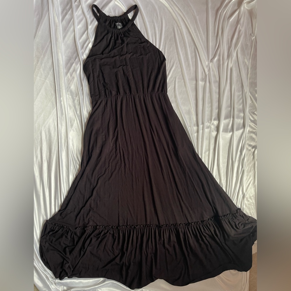 Nicole Miller Maxi Dress Black with pockets